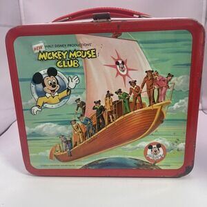 VINTAGE 1977 WALT DISNEY MICKEY MOUSE CLUB LUNCHBOX BY ALADDIN MADE IN USA